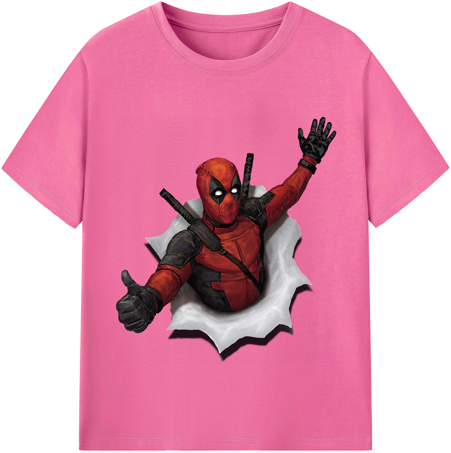 （画像用） Deadpool デッドプール レディースカジュアルプリントTシャツ（綿100％）
